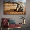 Luxurious wall art of a zebra