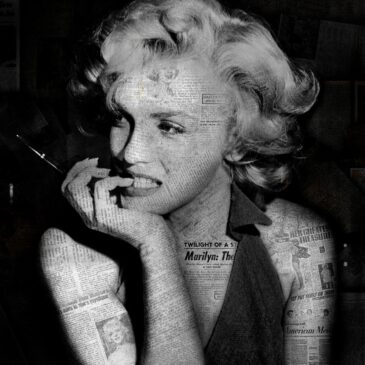 Portrait en noir et blanc de Marilyn Monroe