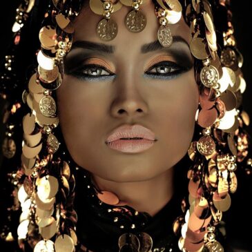 Uniek portret van mooie vrouw