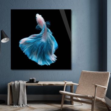 Artistiek schilderij van vissen