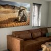 Luxurious wall art of a zebra