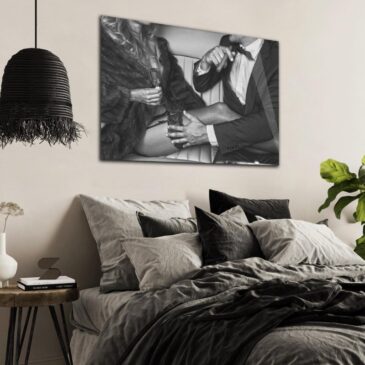 Luxuriöse, sexy Schwarz-Weiß-Kunstwerke