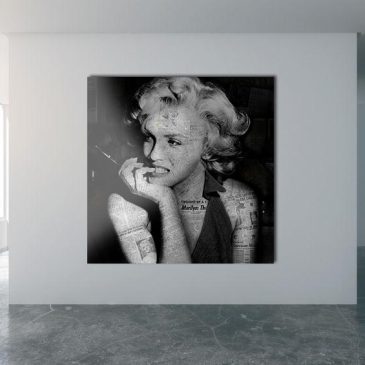 Retrato en blanco y negro de Marilyn Monroe