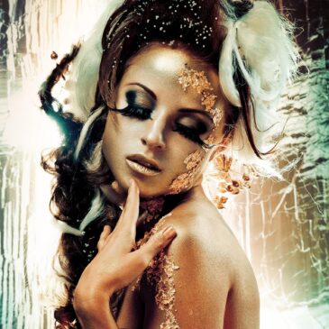 Plexiglass artwork of a beautiful woman