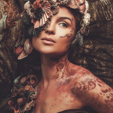 Artistic portrait of a beautiful woman