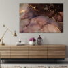 Luxurious marble photo art with gold and pink