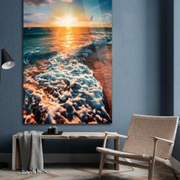 Zonsondergang seascape wall art