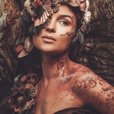 Artistic portrait of a beautiful woman