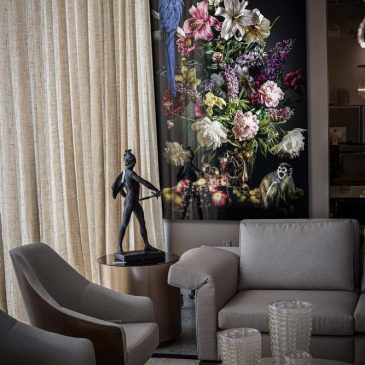 pintura de plexiglás con flores