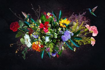 Tableau en plexiglas de fleurs