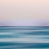 Abstract seascape in blue and pink tones
