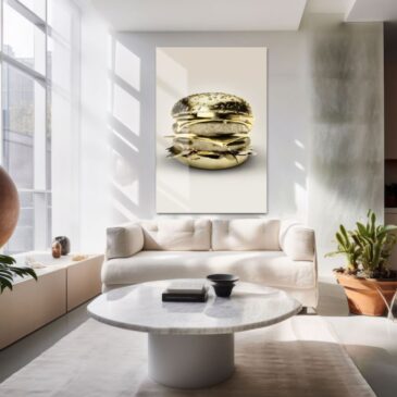 Plexiglass artwork hamburger