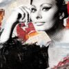 La photo artistique de Sophia Loren comme art pop