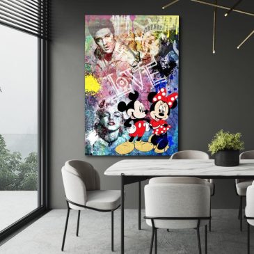 Colorful photo artwork in pop art style