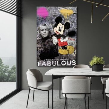 Pop art foto Marilyn Monroe & Mickey Mouse