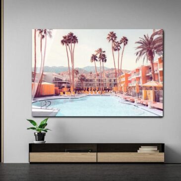 Foto eines Swimmingpools im Palm-Springs-Stil