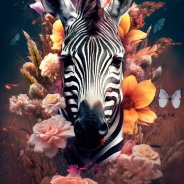 Photo artwork of a zebra