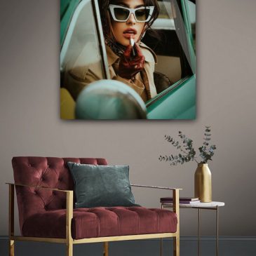 Dynasty Collection II vintage portrait of a woman as wall decoration in an elegant interior