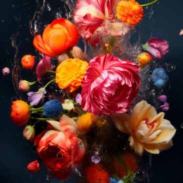 Unique flower photo art for the wall.