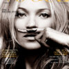 Artwork van fashion cover met Kate Moss