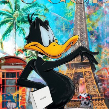 Pintura por portada de moda con Daffy Duck