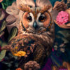Photo art of birds, The Owl