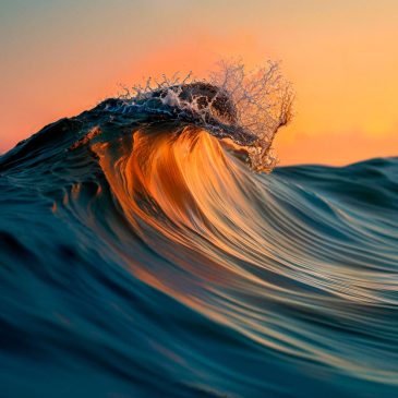 Tableau d'une vague en mer