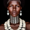 Fotokunst van vrouw uit Afrikaanse stam