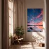 Wall art of a sunset
