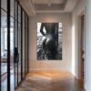 Pintura de desnudo en blanco y negro