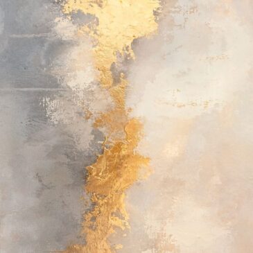 Abstract schilderij met goud