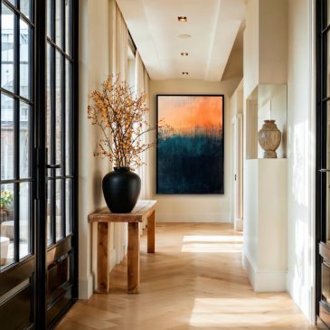 Abstrakte Kollektion VII: Abstrakte Kunst an der Wand in einem modernen Interieur