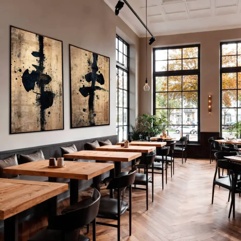 Hoogwaardige glossy wanddecoratie met intense kleuren en lumineuze dieptewerking