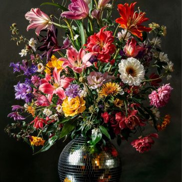 Stillleben Disco farbenfrohes Blumenstillleben Gemälde