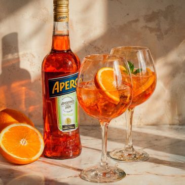 Nature morte « Après-midi à l'Aperol », avec Aperol et orange