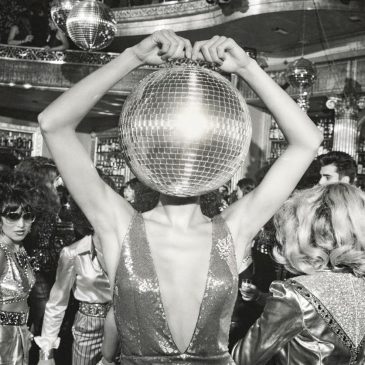 Studio54 Nights black and white female portrait artwork with a fashion and nightlife vibe