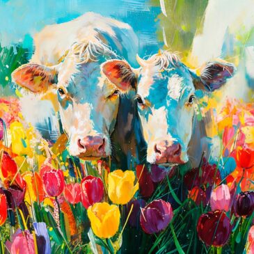 Vacas en primavera