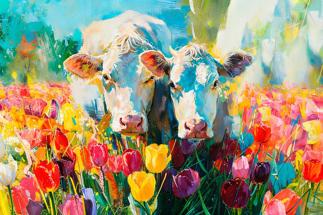 Vacas en primavera