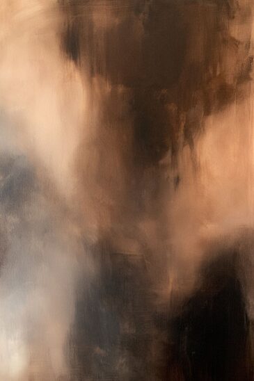 Elements – abstracte wanddecoratie met poederige textuur en zachte, krijtachtige kleurovergangen