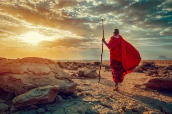 Foto de paisaje africano con Masai Stamid