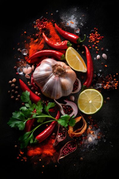 Art de cuisine sur toile acoustique et verre acrylique