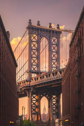 Arte fotográfico único del puente Manhattan, Nueva York