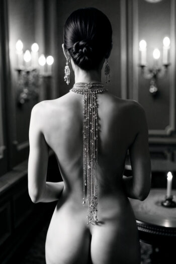 Luxe wall art van nude sexy woman