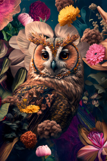 Photo d&#39;art d&#39;oiseaux, La Chouette