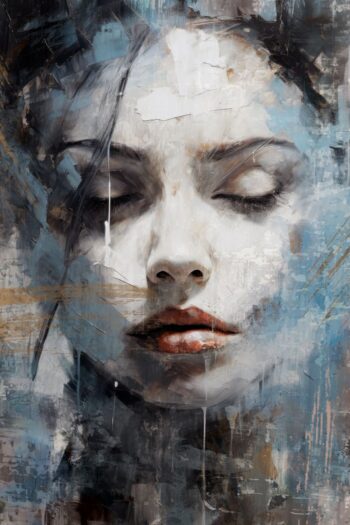 Pintura de retrato de mujer.
