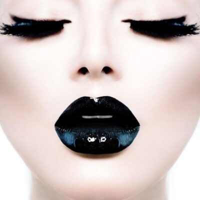 Sexy wall decor of black lips