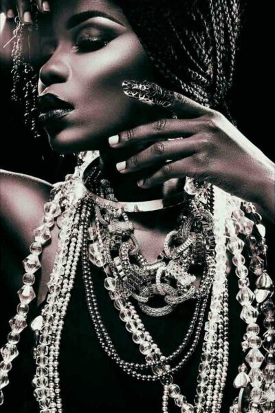 Unique portrait of an African woman
