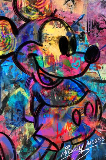 Photo œuvres d&#39;art en style pop art avec Mickey Mouse