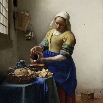 Schilderij van oude meester, het Melkmeisje