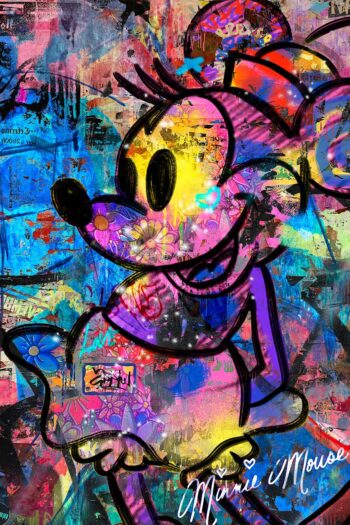 Peinture pop art par Minnie Mouse
